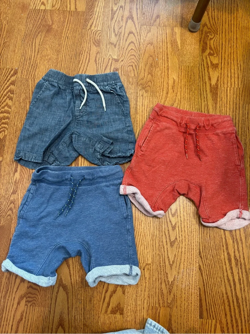 4T short set Gap ' Casual Drawstring Shorts - Blue, Red, Denim